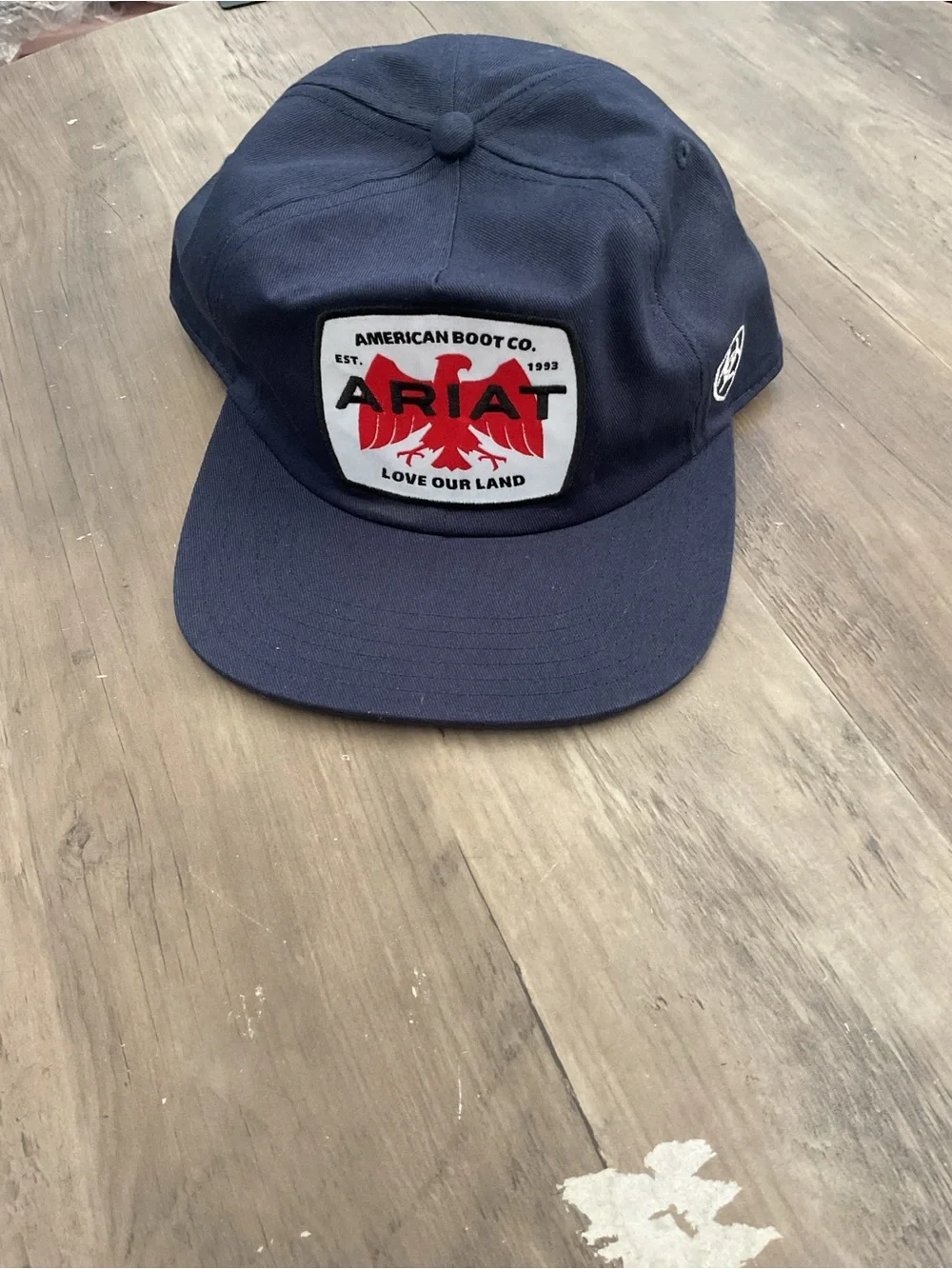 Ariat Navy Hat with Red and White Patch